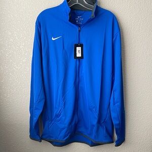 NIKE Dri Fit Track Jacket Full Zip Mens Size XL Blue Black Athletic Active